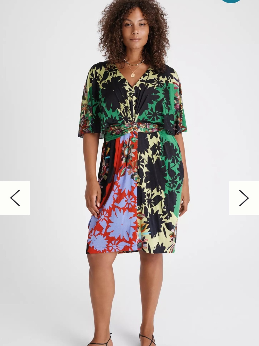 Anthropologie Ranna Gill Multicolor Floral-Print Dress with Flutter Sleeves XS
